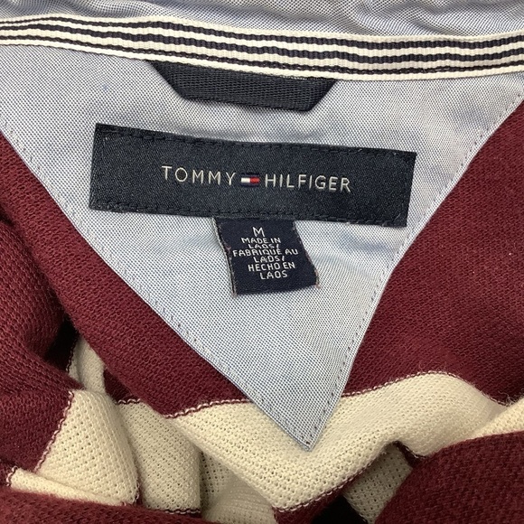 Tommy Hilfiger Mens Striped Polo Size Medium (Preowned) - Picture 3 of 3